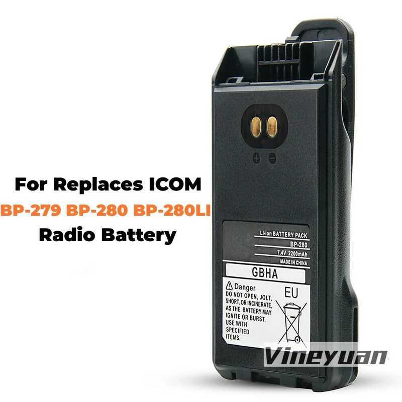 ▥ ใหม่ Bp-280 2200Mah แบตเตอรี่โทรศัพท์สำหรับ ICOM F1000, F2000, F1000d, F2000d, F1000s,F2000t