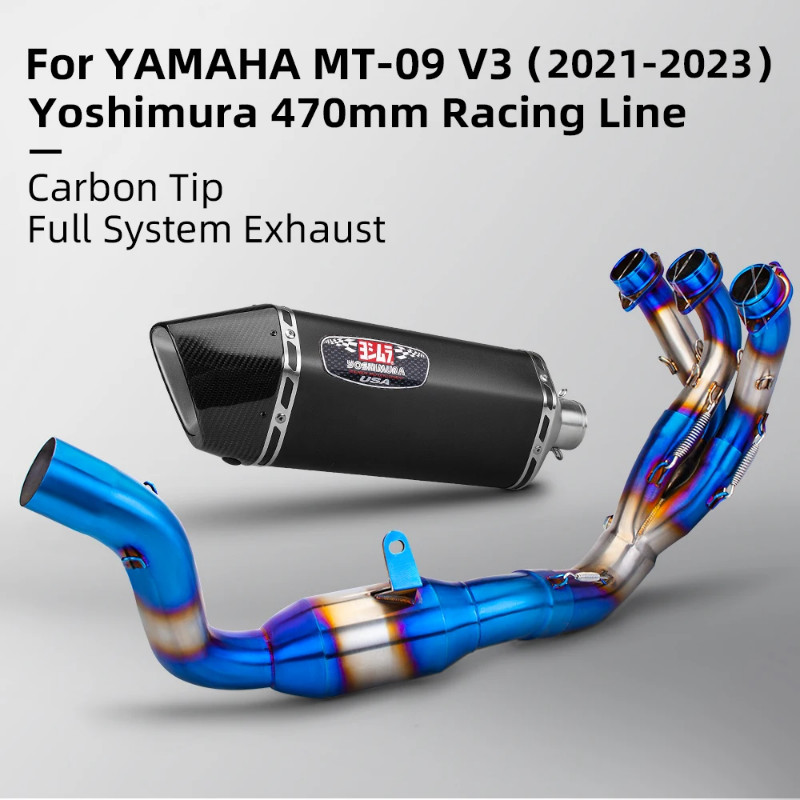 For YAMAHA MT09 MT09SP FZ09 XSR900 Full Motorcycle Exhaust Pipe System yoshimura R77 Exhaust Stainl