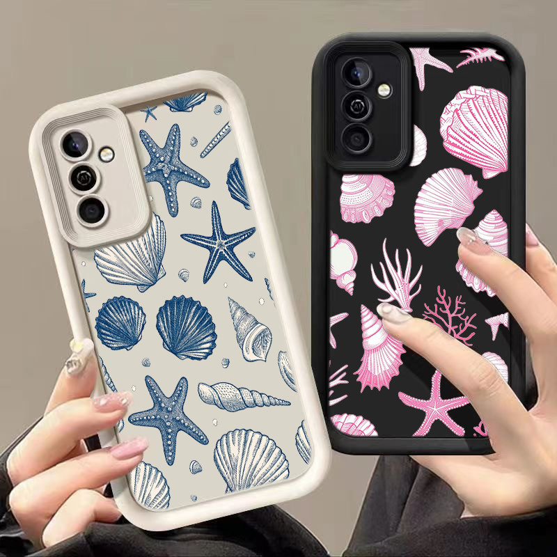 สำหรับ OPPO A3S A3X A5S A15 A16 A17 A18 A38 เคสโทรศัพท์มือถือ ดวงตานางฟ้า กรณ AB87 Pink Starfish She