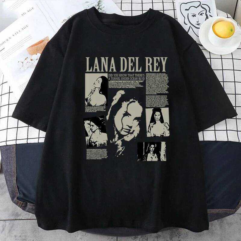 นักร้อง แฟชั่นผู้หญิง Lana Del Rey อัลบั้มเพลง Ultraviolence เสื้อยืดวินเทจ ฮิปฮอป สตรีทแวร์ แขนสั้น