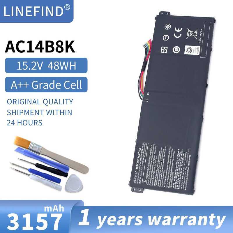 AC14B8K แบตเตอรี่ สำหรับ Acer Nitro 5 AN515 AN515-52 AN515-53 Aspire R3-131T ES1-111 V3-111 AC14B3K