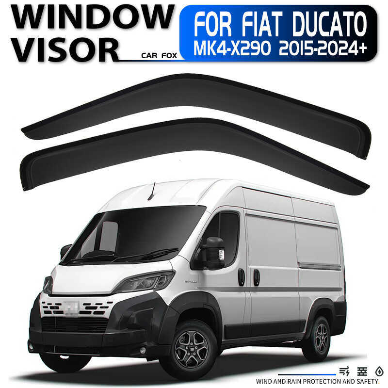 เหมาะสําหรับ Fiat Ducato Window visor Fiat Ducato Window visor กันฝนสปอยเลอร์บังแดด