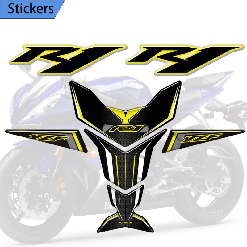 YZF-R1 YZF R1 YZFR1 For YAMAHA YZF-R1 YZF R1 YZFR1 Motorcycle Protector Decals Tank Pad Grips Gas F