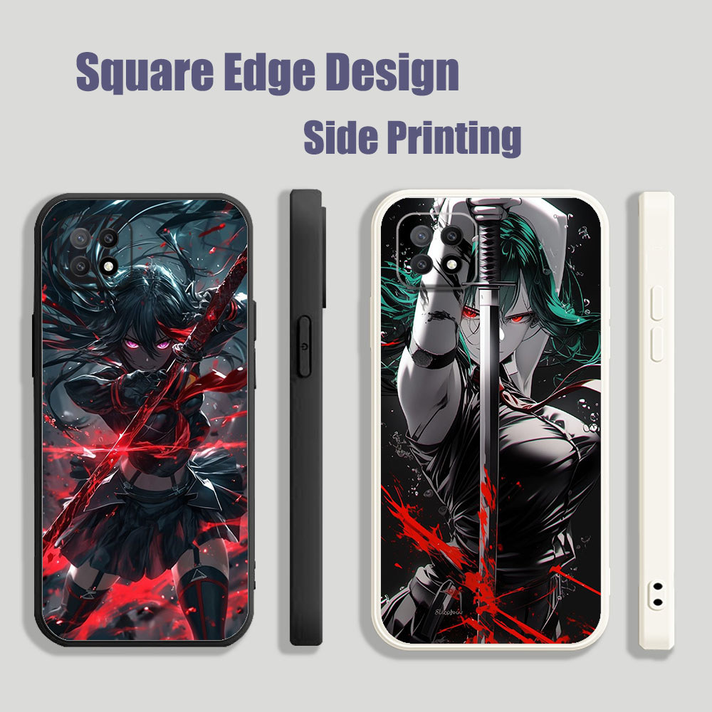 ปลอกสําหรับ OPPO A8 A31 A1K F9 Pro A52 A72 A92 A59 F1S A7X A71 Akame Ga ฆ่า BOM09 เคสโทรศัพท์ขอบสี่เ