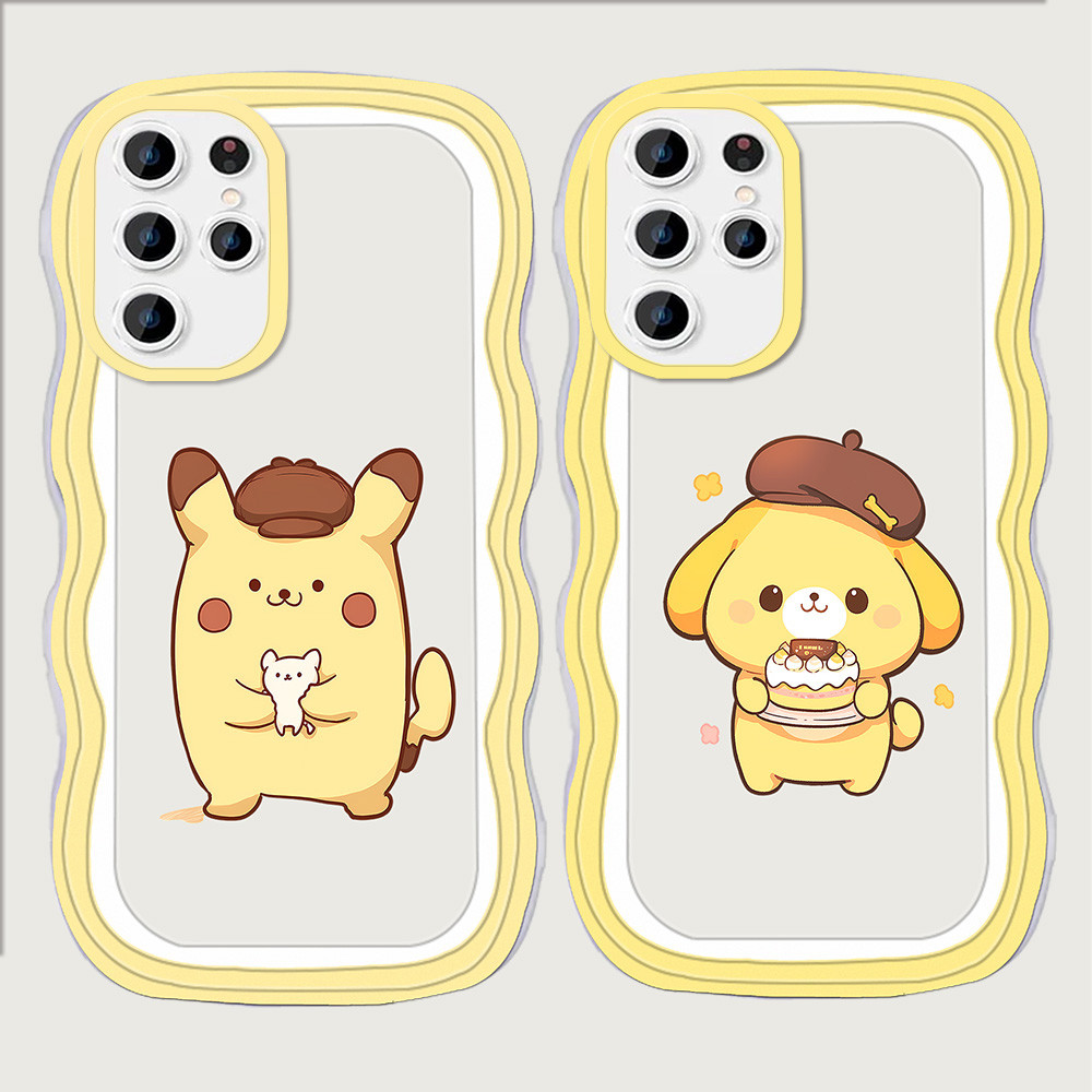 CA28 Pom-Pom-purin Casing สําหรับ Samsung S25 S22 S21 S20 Ultra Plus FE เคสโทรศัพท์ TPU
