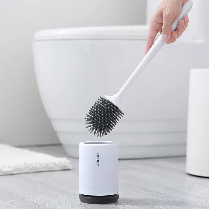 Toilet Brush Cleaning Tools Silicone TPR And Holder Quick Drain Cleaning Brush Tools For Household
