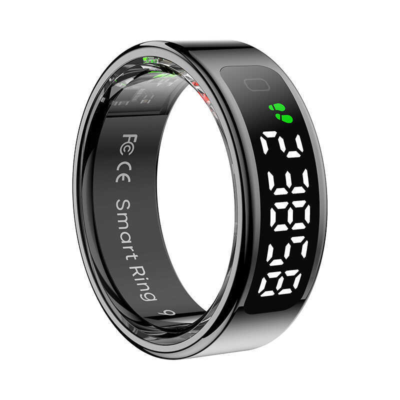 R11Qring จอแสดงผลไร้สายชาร์จ Gesture Control Sleep Heart Rate เลือด Pedometer ความดัน Calorie แหวนอั