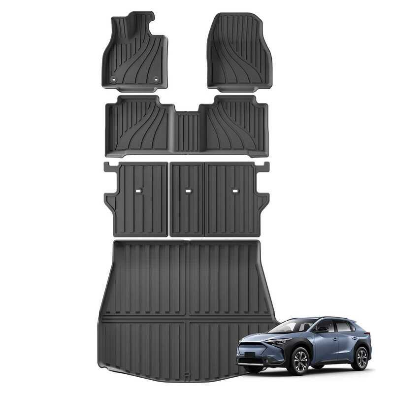 Subaru Solterra สําหรับ Toyota BZ4X 2023 2024 2025 TPE 3D รถพรมปูพื้น Cargo Liner Trunk/Backrest Pad