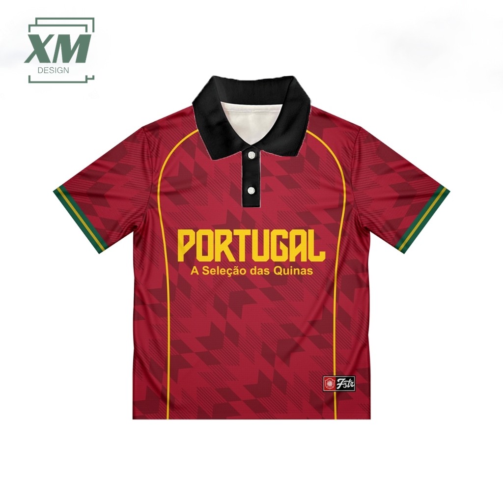 (หมายเลขชื่อที่กำหนดเองสามารถใช้ได้)PORTUBAL JERSEY VINTAGE JERSEY FOOTBALL JERSEY PORTUGAL POLO