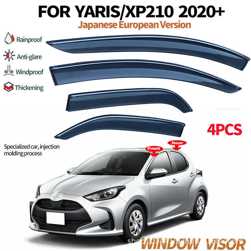 เหมาะสําหรับ Yalix Rainproof Eyebrow Toyota Yaris XP210 2020-on Window Visor