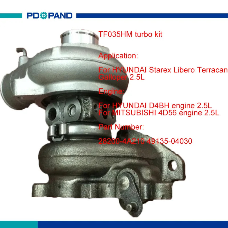 auto turbo part TF035HM TF035 turbocompressor 282004A210 4913504030 4913504031 for HYUNDAI Starex G