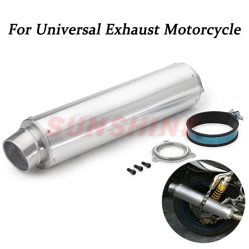 Motorcycle Exhaust Universal Pitbike Muffler Motorcross Modified Stainless Steel WRS Pipe For HONDA