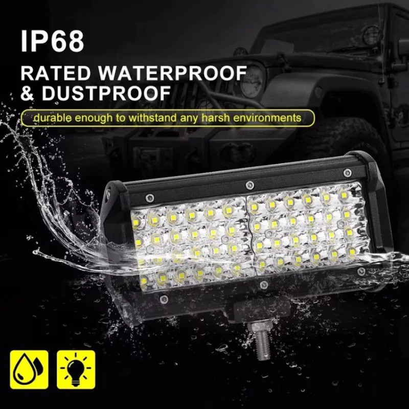 Hot sale car accessories 7INCH LED 144W LED Light Bar/Work Light for Truck Car SUV 4WD 4x4 Boat ATV