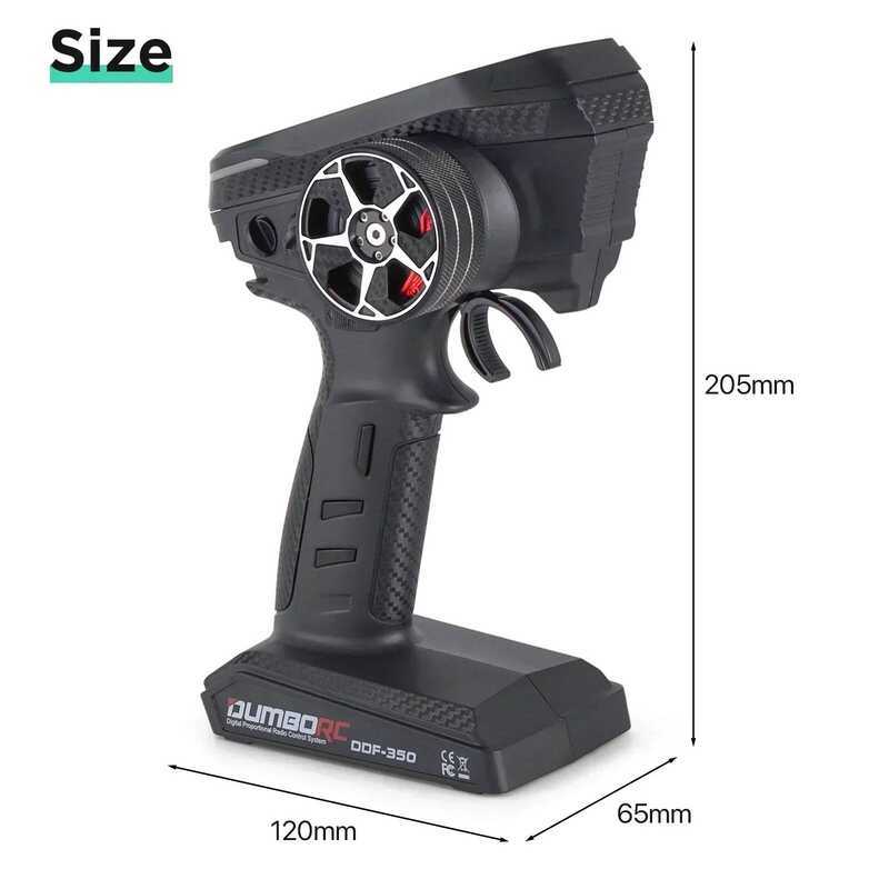 ▥ DUMBORC 10Ch Ddf-350 RC รีโมทคอนโทรล 2.4 Ghz เครื่องส่งสัญญาณวิทยุดิจิตอล HD หน้าจอ Gyro สําห