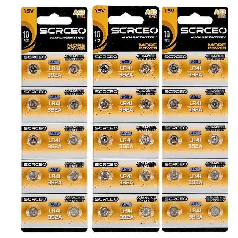 ชิ้น 20-200 LR41 AG3 SR41 384 392 L736f L736c สำหรับไฟเล็งธนู นาฬิกา เทอร์โมมิเตอร์ แบตเตอรี่ปุ่มอัล