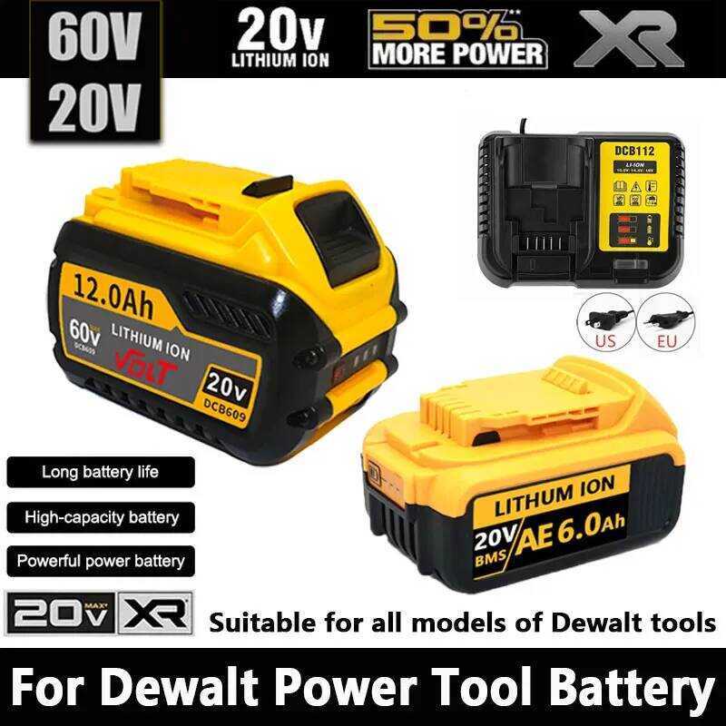 Flexvolt แบตเตอรี่ ดั้งเดิมสำหรับเครื่องมือไฟฟ้า 20v/60V DCB606 DCB609 DCB182 DCB205 DCB206 DCB209 ข