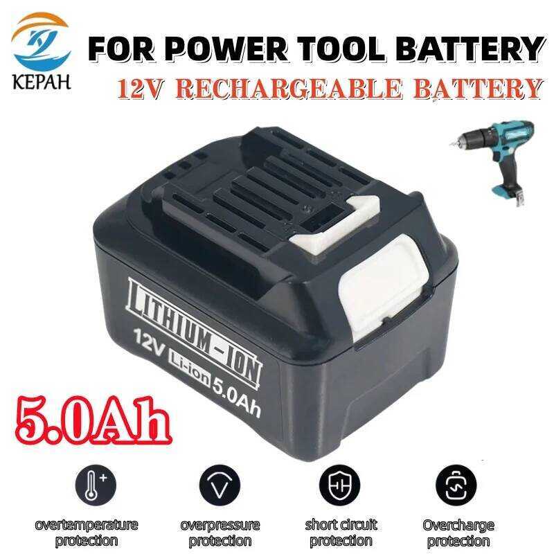 10.8V/12V แบตเตอรี่ลิเธียมไอออน 5000mAh สำหรับเครื่องมือ Makita 12V BL1021B BL1041B BL1016 BL1015 BL