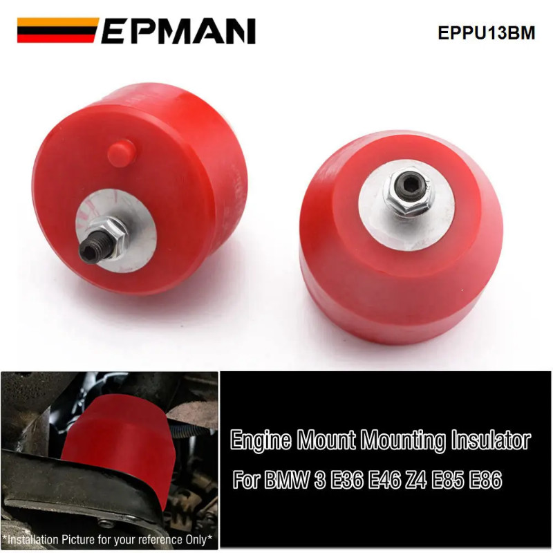 EPMAN Engine Front L&R Mount Mounting Insulator For BMW E36 E46 Compact Z3 Z4 Inline 6CYL 85A Polyu