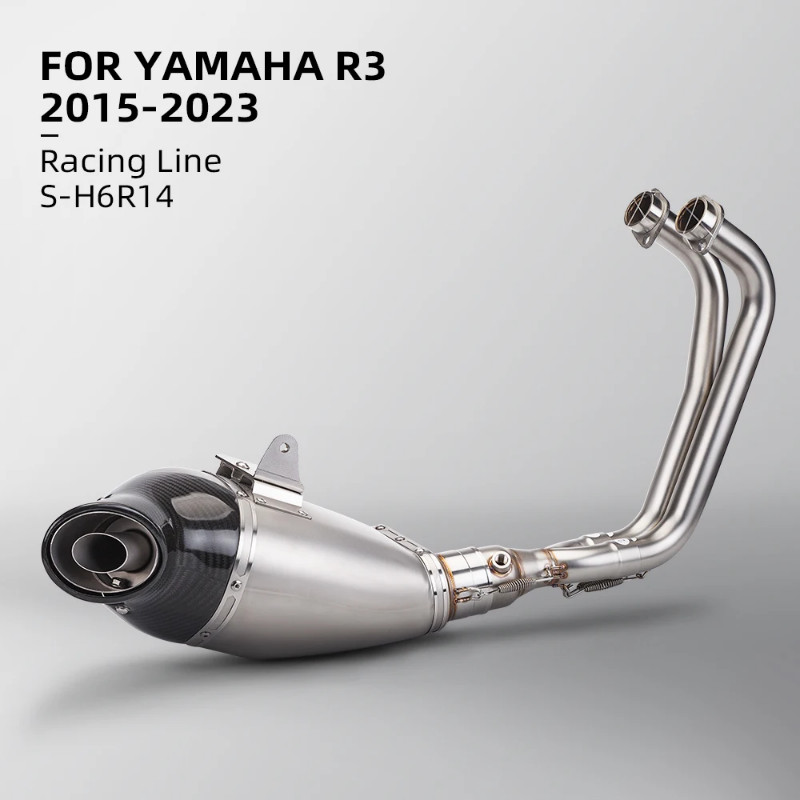 For R3 R25 MT02 MT25 full motorcycles muffler exhaust For Akrapovic DB killer Racing LineS-H6R14