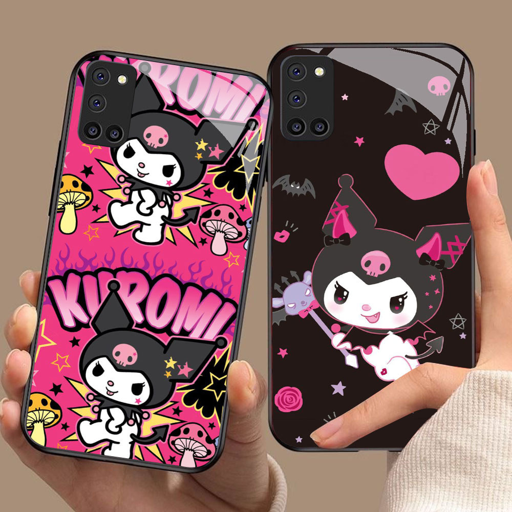 YS-64 Kuromi HD Glass Casing สําหรับ OPPO A92 A72 A94 A52 F19 Reno 5 5F Lite Pro