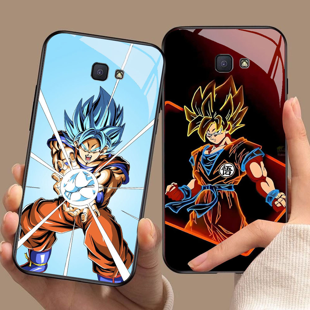 YS-90 Super Saiyan HD Glass Casing สําหรับ Samsung Note 9 S24 S25 FE Ultra J7 Prime J6 J4 Core Pro P