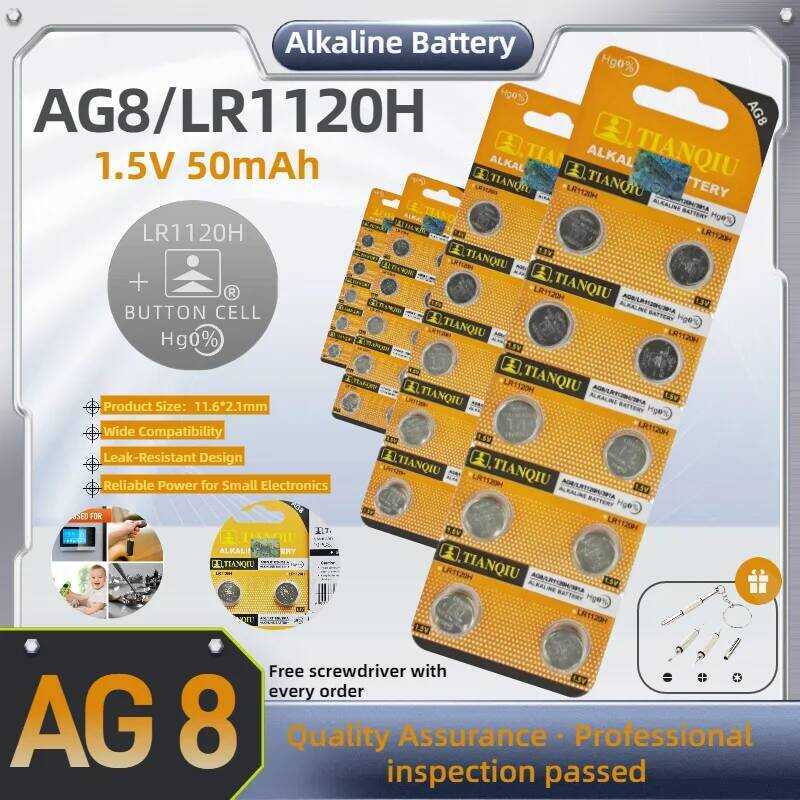 AG8 แบตเตอรี่ปุ่ม LR1120H ใหม่แท้ 391 SR1120 R1120W CX191 G8A 191 391A SR1120SW แบตเตอรี่เซลล์เหรียญ