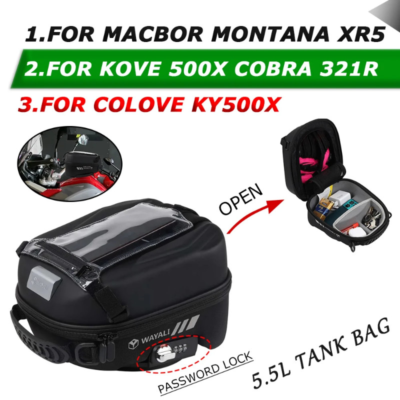 Motorcycle Tank Bag For Macbor Montana XR5 KOVE 500X Cobra 321R Colove KY500X Accessories Luggage T