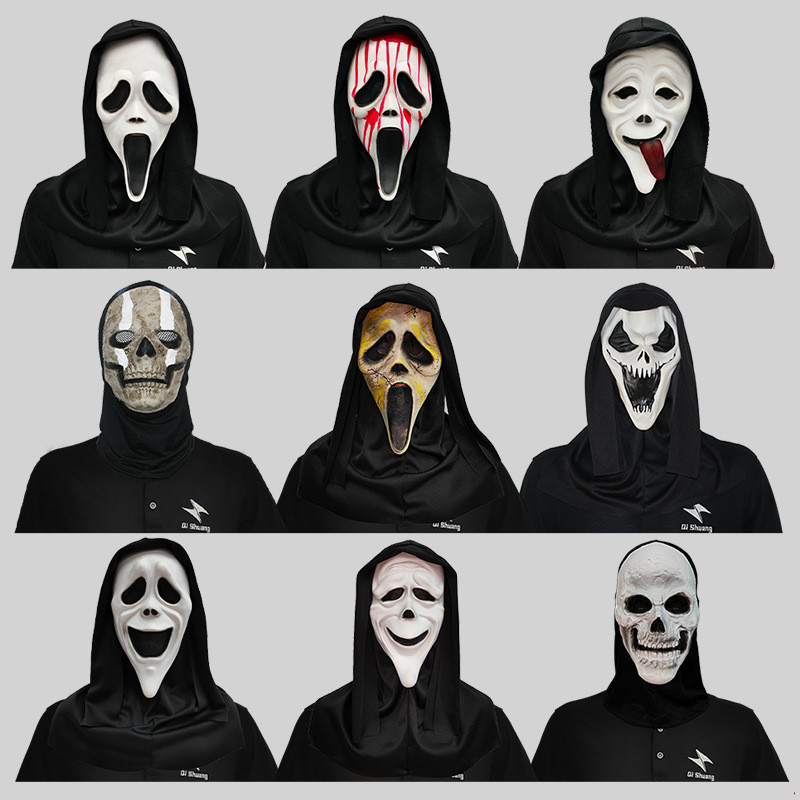 Gory Scream หน้ากากที่โดดเด่น Latex สยองขวัญ Prop เทศกาลสําหรับฮาโลวีน