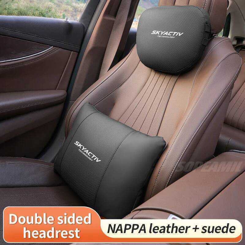 ▥ MAZDA 3 6 SKYACTIV Axela Atenza Mx5 RF Cx30 Cx3 Cx5 Cx8 รถหนัง Headrest คอสนับสนุนที่นั่งเอวเ