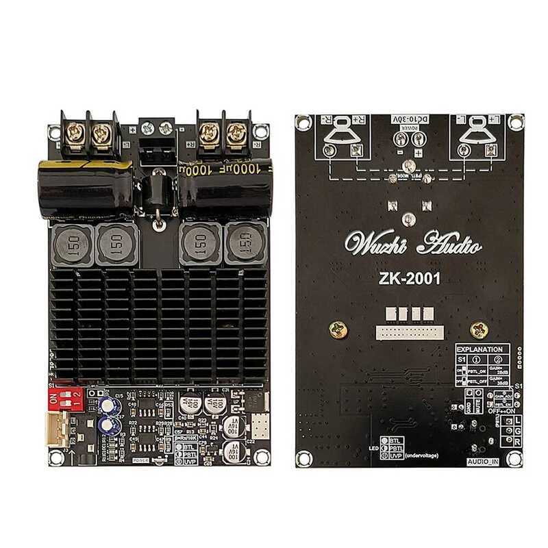 ZK-2001 ชิปเครื่องขยายเสียง DC10-30V Pure Post Board ช่องสัญญาณคู่ 100W+100W/บริดจ์โมโน 200W TPA3221