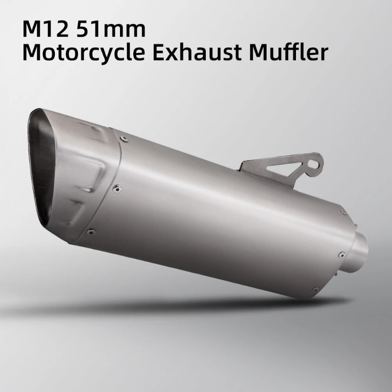 Universal Slip on 51MM Motorcycle Exhaust Muffler With DB killer For R7 R3 Z400 Z900 CBR650 R1 MT03