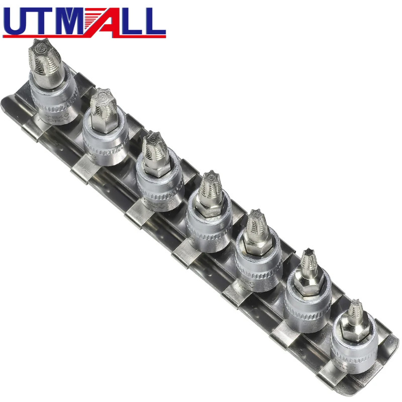 7PCS Screw Remover And Extractor High Strength Stripped Screw Removal Kit Screw Extractor Set Preci