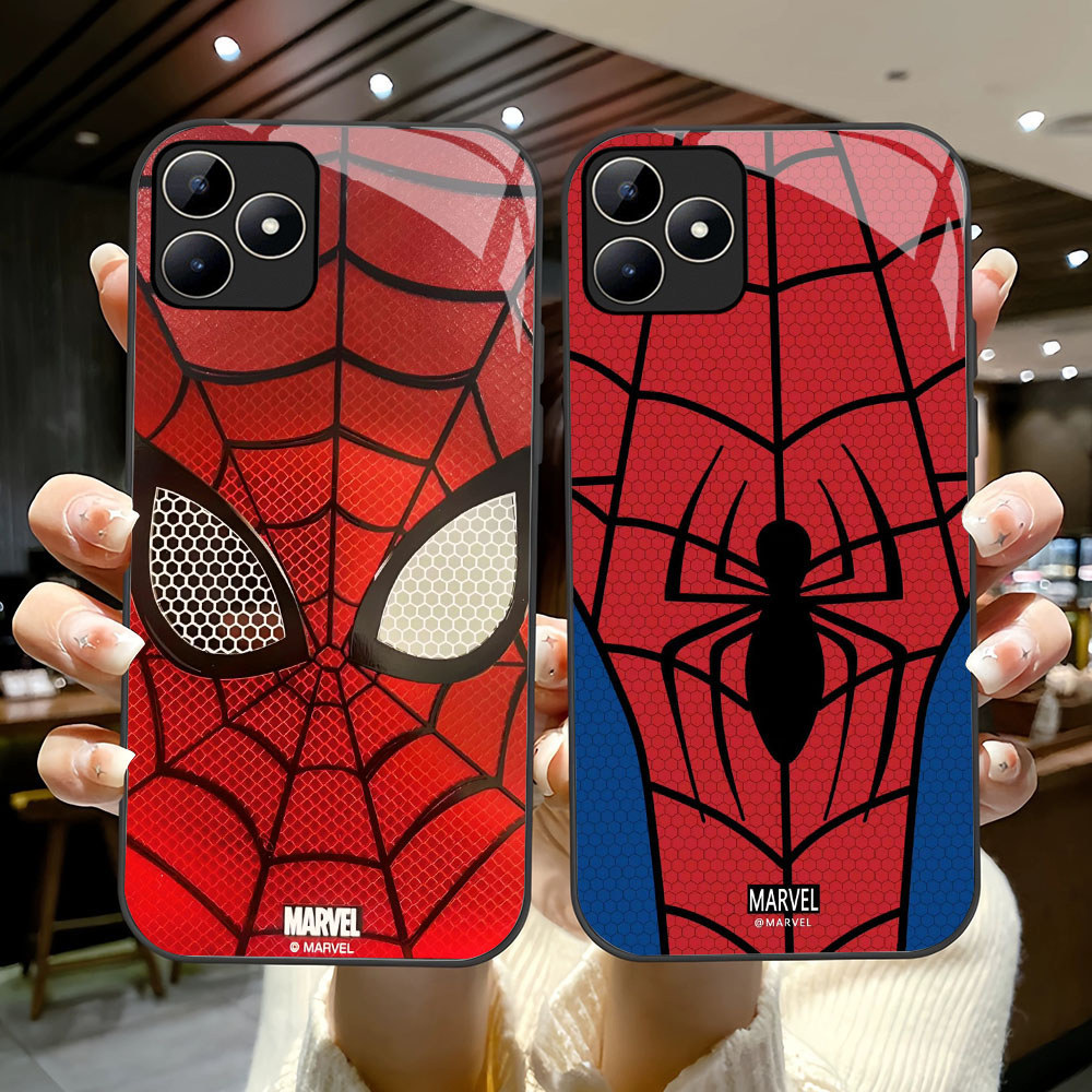 YS-24 Spider-Man LOGO HD Glass Casing สําหรับ Oppo A3X A3i A40 Realme C53 C31 C35 GT 6 Narzo N53 50A