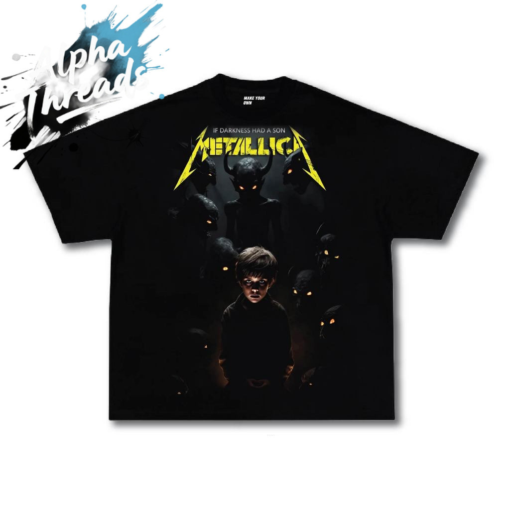 (จัดส่งตลอด 24 ชั่วโมง)Alpha Threads  เสื้อ Metallica คอชิด วินเทจ สกรีนแบบ ดีที่สุดในตลาด