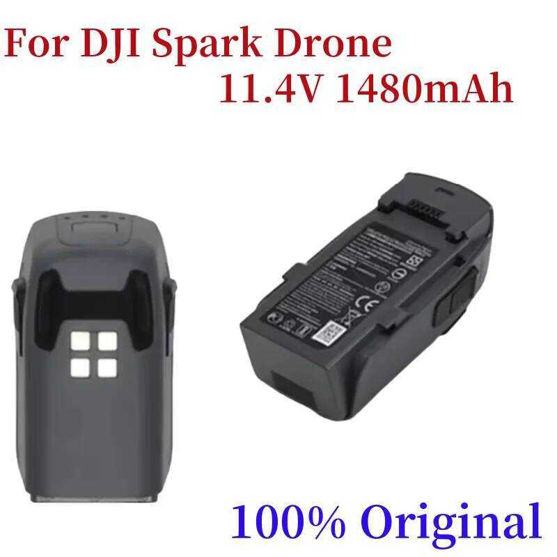 DJI ใบพัดโดรน Spark ของแท้สำหรับการบินอัจฉริยะ แบตเตอรี่ 11.4V1480mAh อุปกรณ์เสริมที่ชาร์จได้