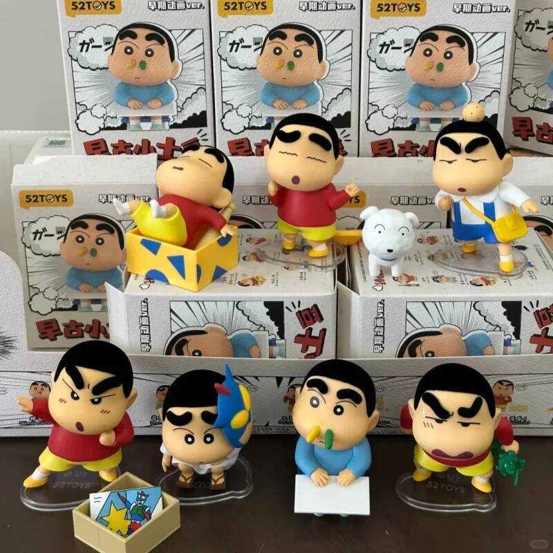 C 52Toys Crayon Shin-Chan Vintage Small Potato Bd Box Cute Anime Figure Model Desop Decor Mystery B