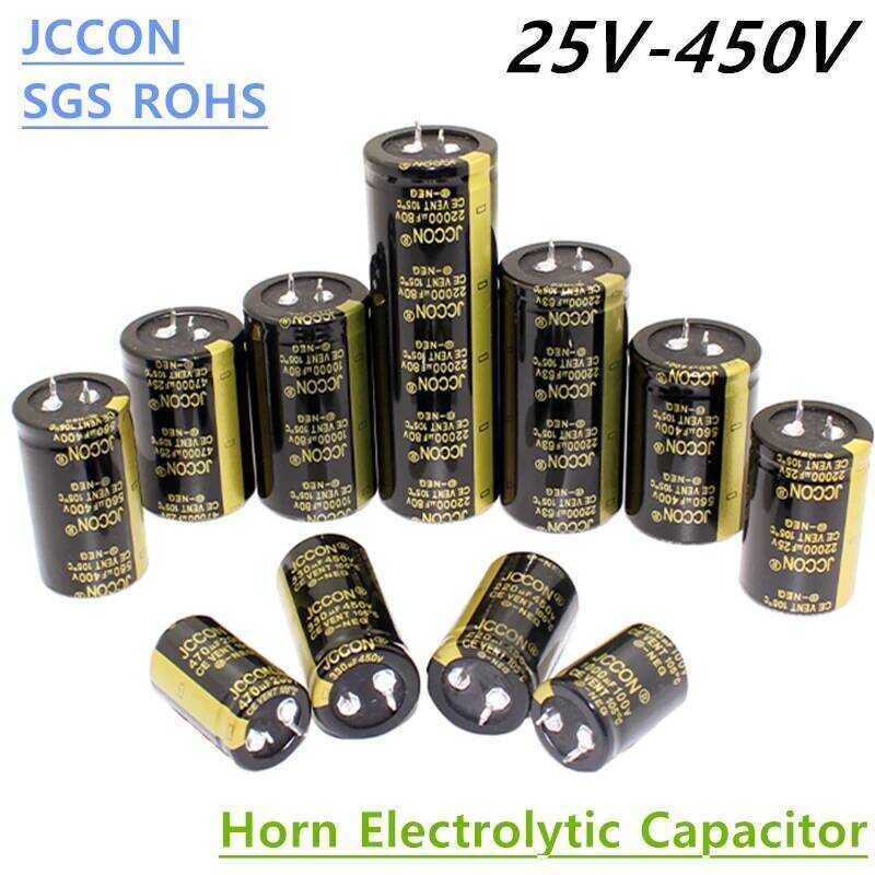 ชิ้น 2 JCCON ฝาอิเล็กโทรไลติกเสียง 25V 35V 63V 80V 100V 200V 250V 400V 450V 3300UF 4700UF 6800UF 100