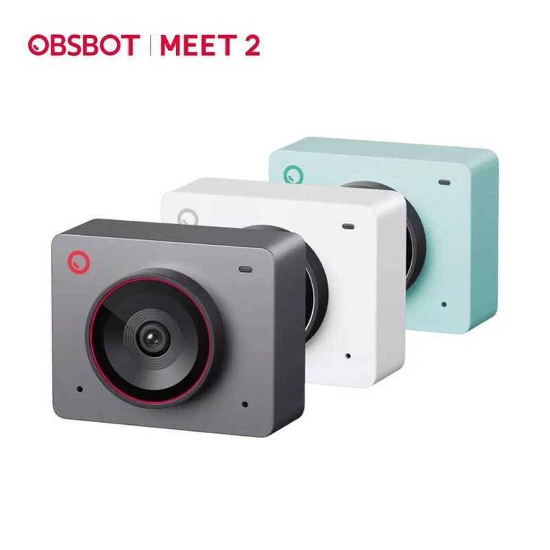 OBSBOT กล้องเว็บแคม Meet 2 AI-Powered 4K สำหรับพีซี เซ็นเซอร์ 1/2 โฟกัสอัตโนมัติ ควบคุมด้วยท่าทาง HD