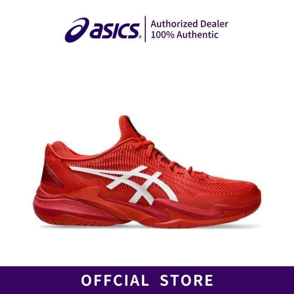 🔥 100% Authentic 🔥  Asics FF 3 Red Durable Breathable Low Cut Unisex Tennis Shoes