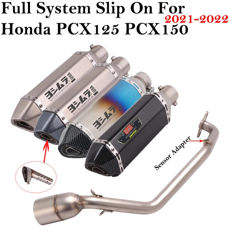 Full System For Honda PCX125 PCX150 PCX 125 150 2021 2022 Motorcycle Yoshimura Exhaust Escape Muffl