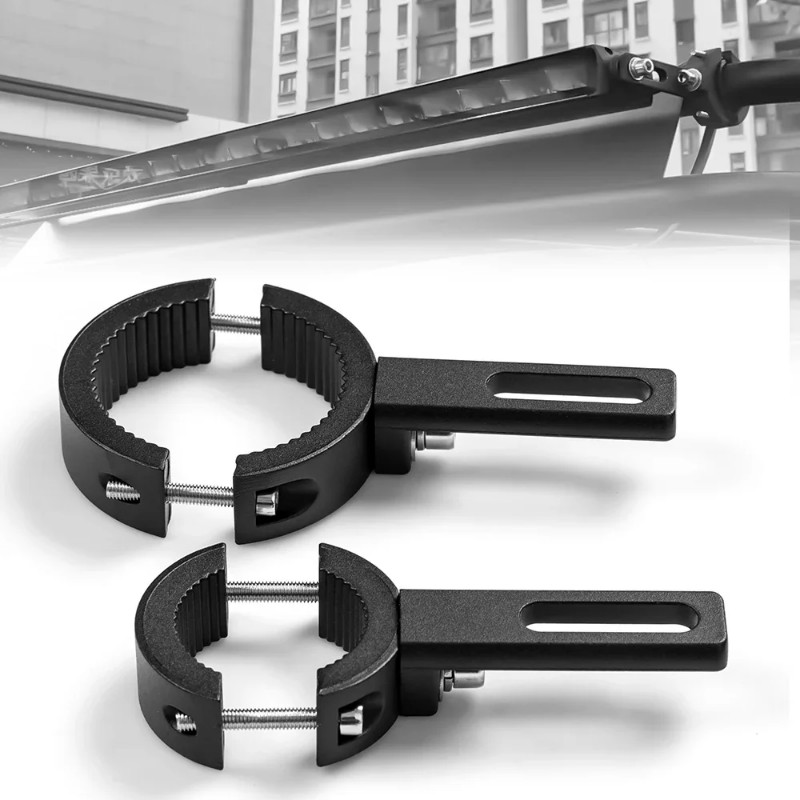 1/2PCS LED Motorcycle Headlight Mounting Bracket Universal Adjustable Aluminium Spotlights Clamps A