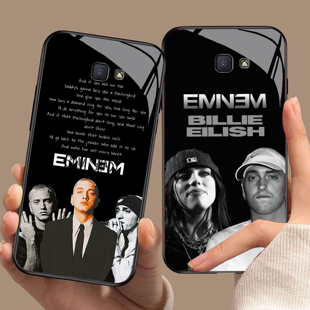 YS-51 Eminem HD Glass Casing สําหรับ Samsung Note 9 S24 S25 FE Ultra J7 Prime J6 J4 Core Pro Plus