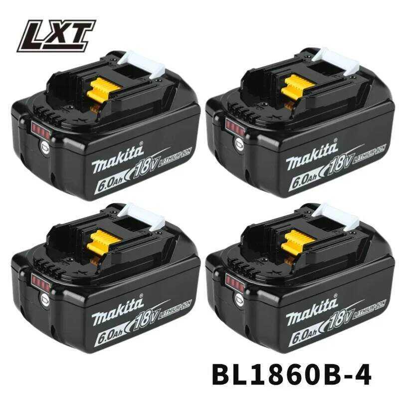 BL1860 แบตเตอรี่ลิเธียม รุ่นอัพเกรด 6Ah สำหรับแบตเตอรี่ Makita 18V BL1840 BL1850 BL1830 BL1860B LXT
