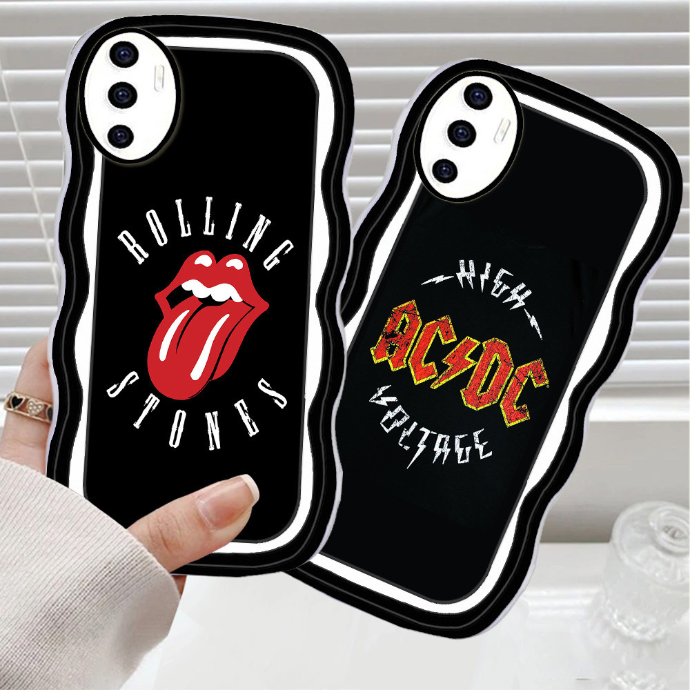 CA14 ACDC RollingStones สําหรับ VIVO V27e V25 V27 V23 V29 V23e V25E 5G TPU เคสโทรศัพท์