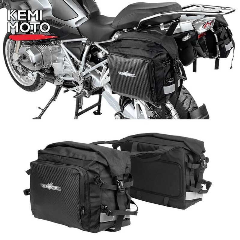รถจักรยานยนต์ SaddleBag Universal 25L ต่อด้านข้างกระเป๋าที่ถอดออกได้สําหรับ R1200GS R1250GS R 1200GS