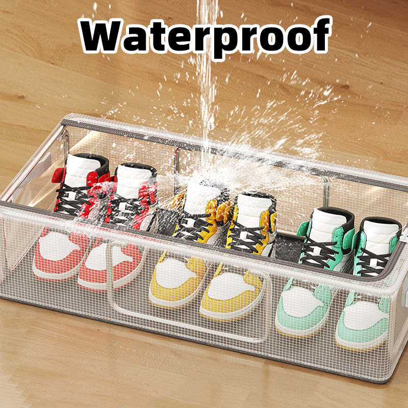 [🚚จัดส่งจากกรุงเทพฯ] กล่องเก็บรองเท้า กันฝุ่นกันน้ำ ความจุใหญ่ เก็บของในบ้าน กล่องใส่รองเท้า - รูปที่ 3