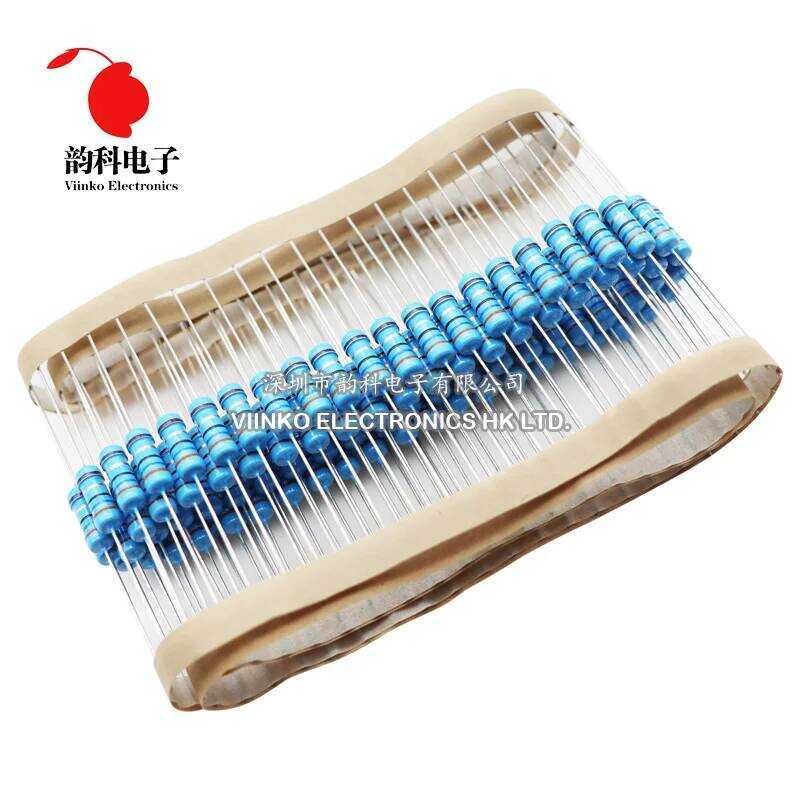 ชิ้น 50 ตัวต้านทานฟิล์มโลหะ 1W 1% 0.1R ~ 2.2M 10R 22R 47R 100R 330R 1K 4.7K 10K 22K 47K 100K 330K 47