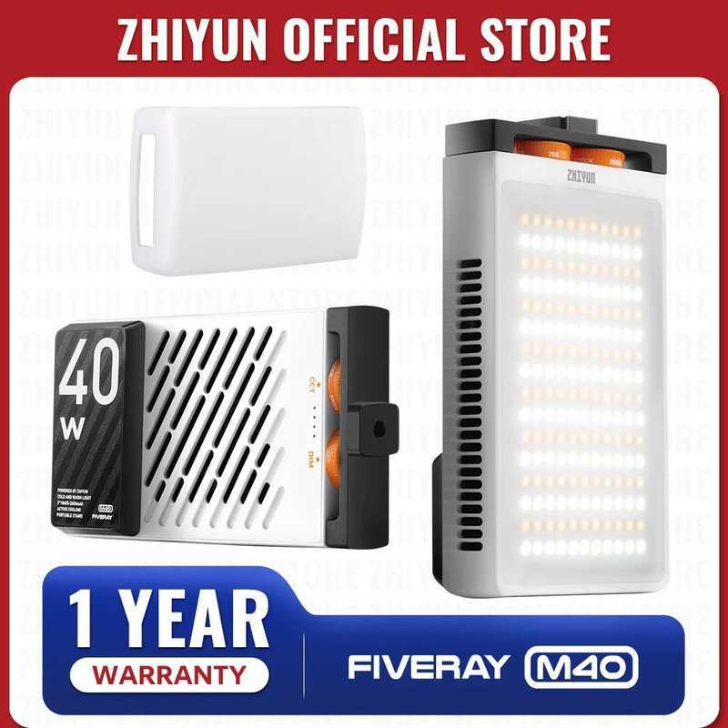 ZHIYUN อย่างเป็นทางการ FIVERAY M40 40W ไฟ Led มือถือพ็อกเก็ตภาพวิดีโอโคมไฟเติมแสงการถ่ายภาพแสง