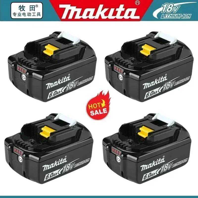 100% แบตเตอรี่ลิเธียมแท้ 18V 6Ah/สำหรับ Makita BL1840 BL1830B BL1850B BL1850 BL1860 BL1815 100%