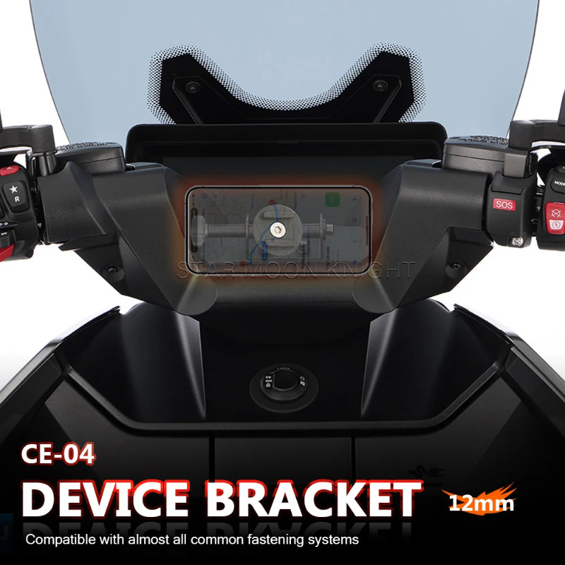Motorcycle Accessories For BMW CE 04 CE04 CE-04 Mobile Phone Holder GPS Device Support 12mm Navigat